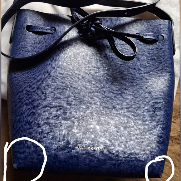 Mansur Gavriel Mini Mini Bucket (Blue/Navy) - Picture 3 of 5